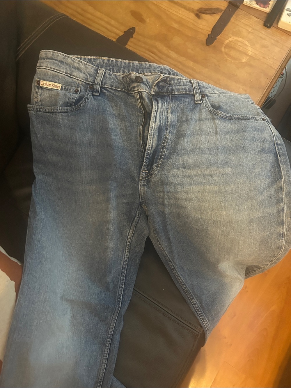 Calvin Klein Men's Light Blue Relaxed Denim Jeans